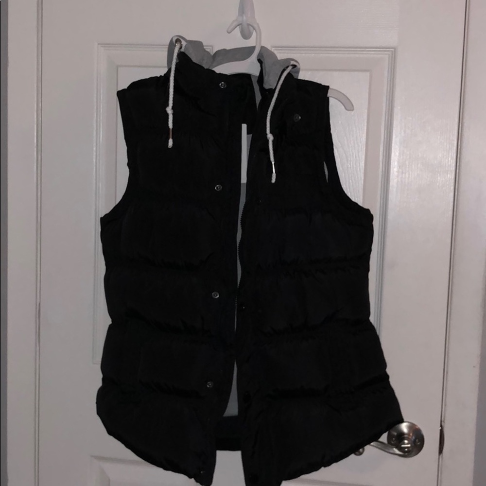 puffy vest with hood